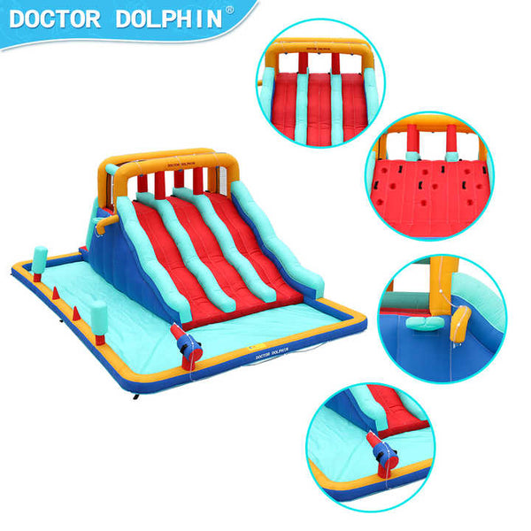 Inflatable Bounce House with Water Slide for Kids – Home Use Jumping Castle Combo for Backyard Parties and Outdoor Fun (580x400x220 cm)