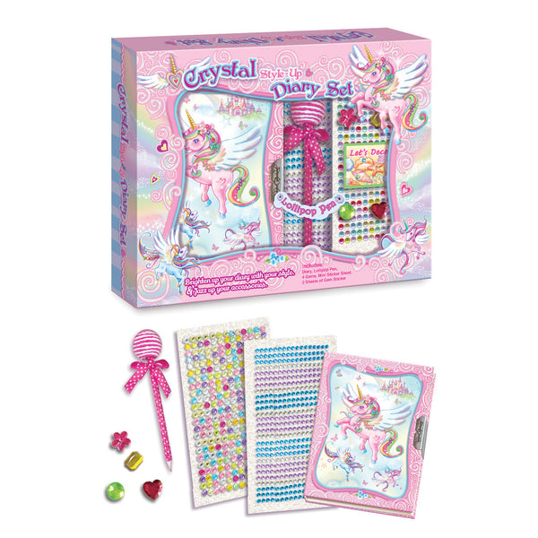 Pecoware Unicorn Style Up Crystal Diary Set