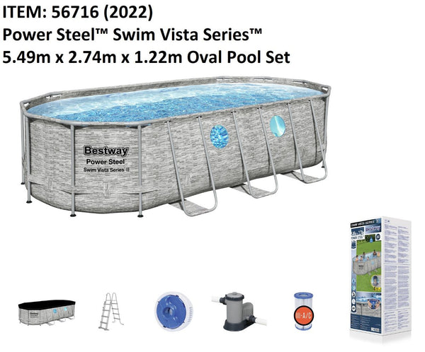 5.49Mx2.74Mx1.22M OVAL POOL VISTA SERIES