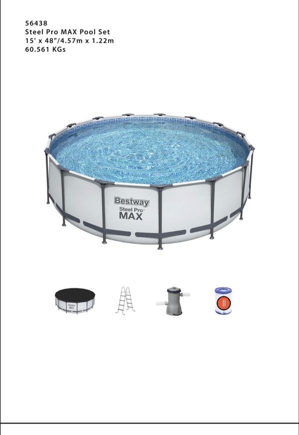 4.57MX1.22M STEEL PRO FRAME POOL SET