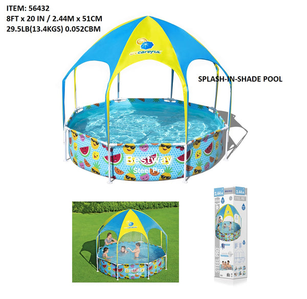 2.44MX51CM SPLASH IN SHADE PLAY POOL