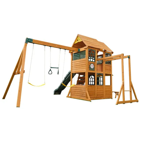 Kidkraft - Overland Heights Wooden Swing Set