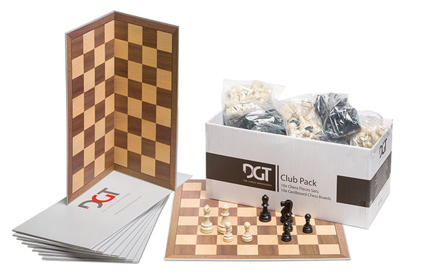 10882 B DGT CLUB PACK CHESS BOARD  CHESS 10 PIECES