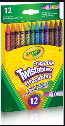 12 ERASABLE TWISTABLE PENCILS