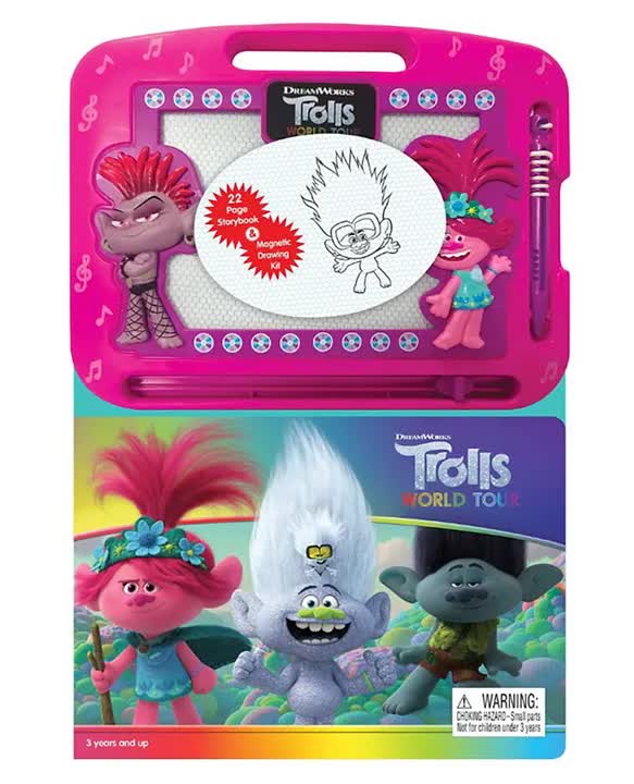 Phidal Dreamworks's Trolls Activity Book Stuck on Stories - Multicolour