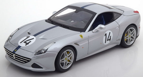 Bburago Ferrari California T -Hot Rod   Diecast Model 1:18 Car - Silver