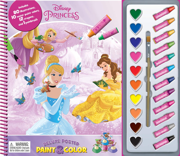 Phidal Disney Princess Deluxe Poster Paint and Color - English