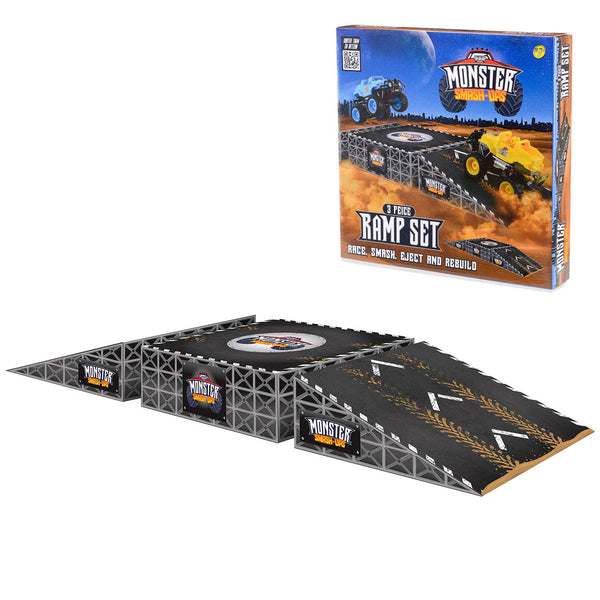 MSU Monster Smash Ups Ramp Set for Remote Control RC Trucks and Cars - Black