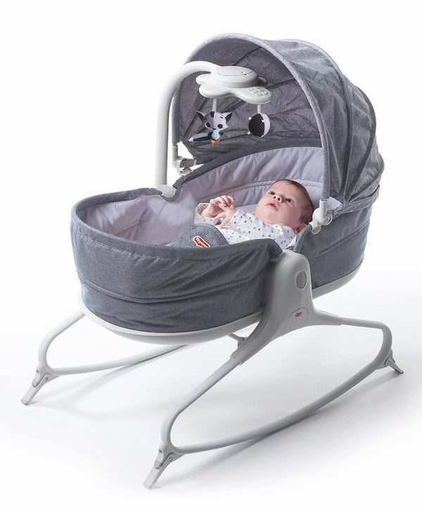 3 in 1 Rocker Napper Grey Cozy with Canopy