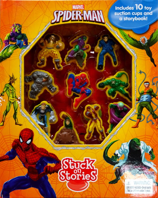 Phidal Marvel's Spider-Man Activity Book Stuck on Stories - Multicolour