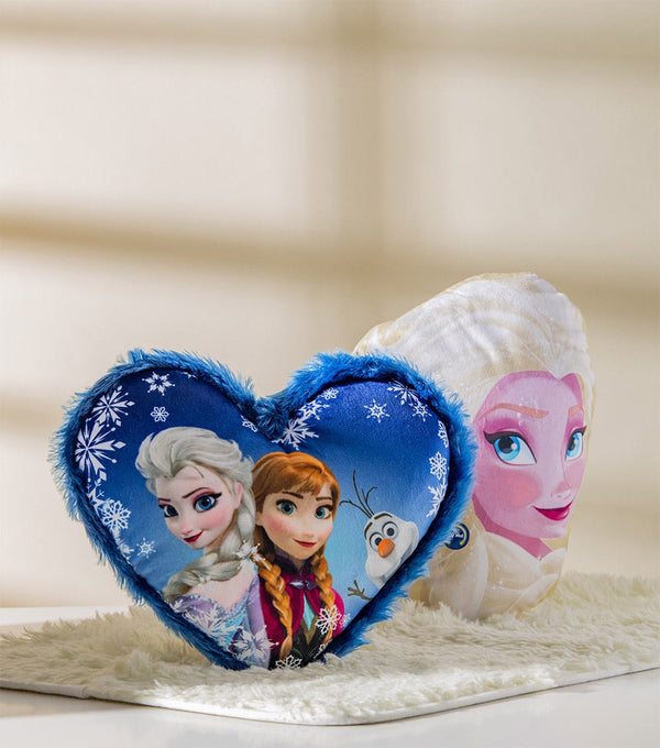 Toyworld Frozen Heart Shape Cushion -Blue