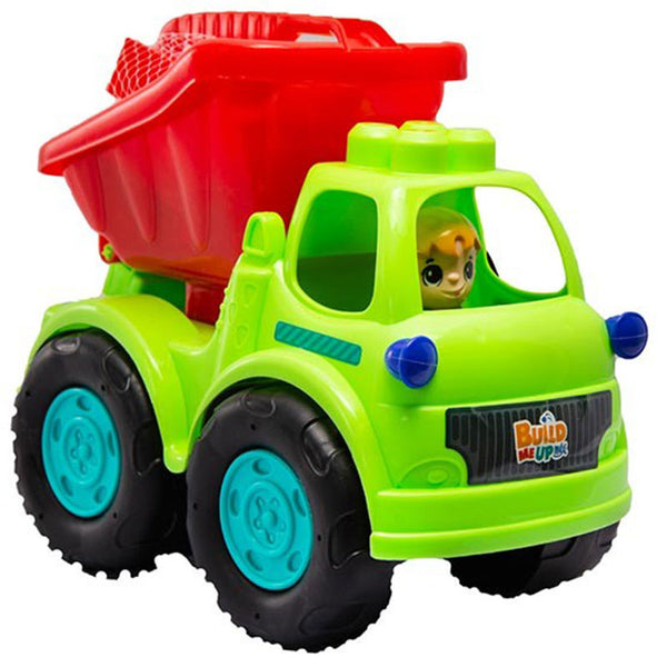 Build Me Up Block Maxi Construction Truck Green- 11 Pieces