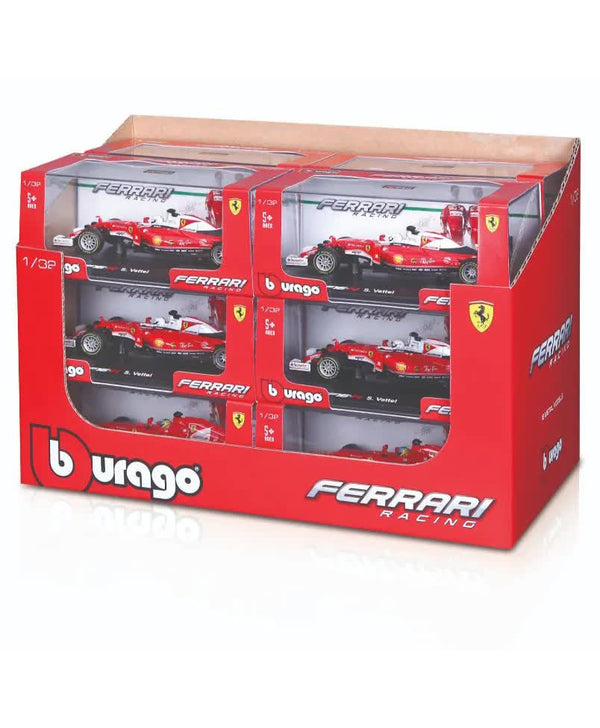 Bburago Die Cast Ferrari Race & Play Car 1:32 Scale Assorted Pack of 1 - Red