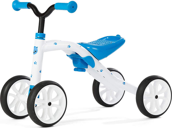 Chillafish Quadie 4-Wheeled Grow With Me Ride-On Bike with Traillie - Blue