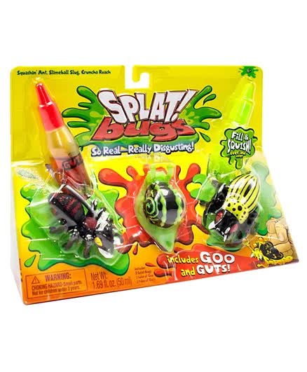 Splat Bug Ant Slug Roach Multicolor - Pack of 3