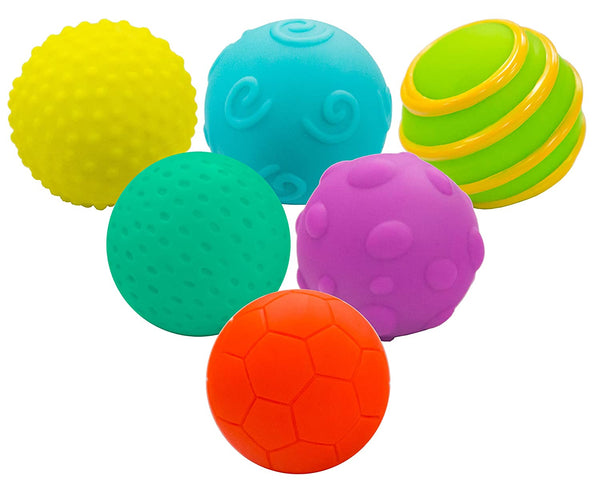 little Hero Textured Ball Pack of 6 - Multicolor