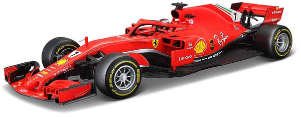 Bburago Ferrari SF71H Kimi Raikkonen Scale 1:43 Diecast Model Car - Red