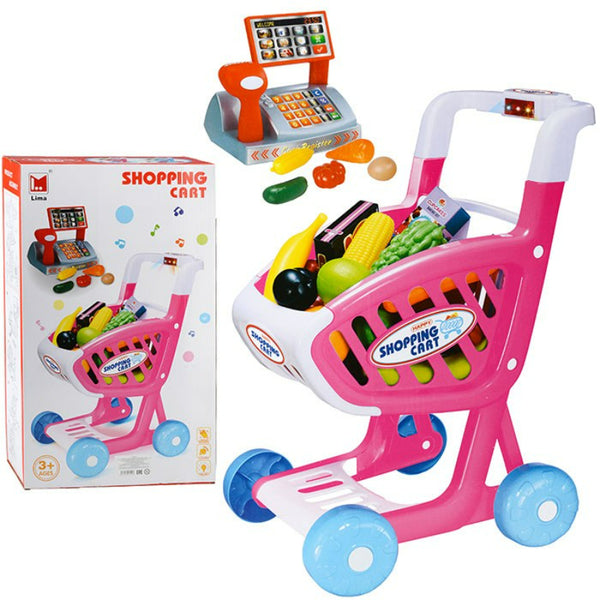 Shopping Cart Toy for Kids with Shopping Trolley