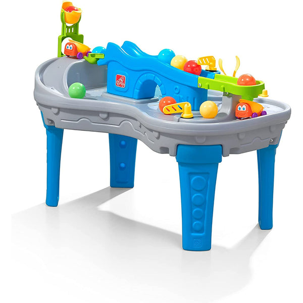 Step2 Ball Buddies Truckin' & Rollin' Play Table | STEM & Ball Toy for Toddlers | Kids Play Table with 12 Accessory Toys Included