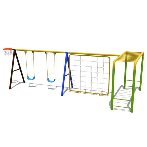 Megastar - Smile & Jump Monkey Bars Playset Stepper & Swings with basketball