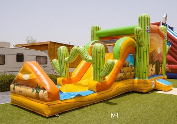 Inflatable waterslide desert theme