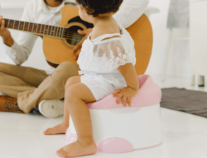 Baby Potty Trainer with detachable Toilet Seat & Step Stool, Cradle Pink