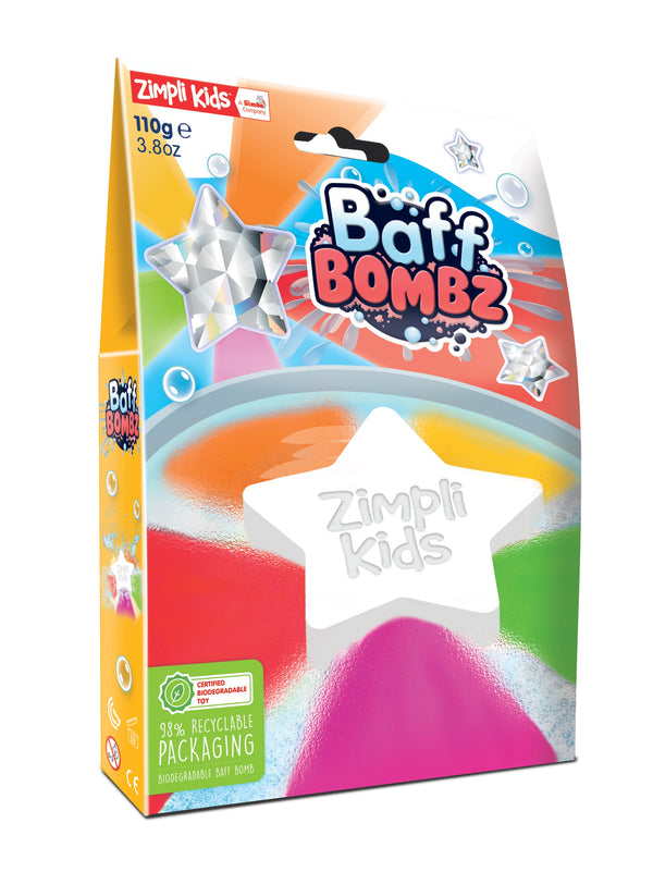 Baff Bomb White Star Rainbow Effect