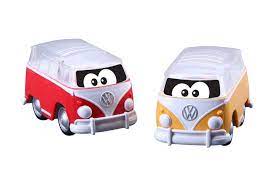 Bb Junior Volkswagen  Push & Go Poppin' Samba Bus -Red & Yellow