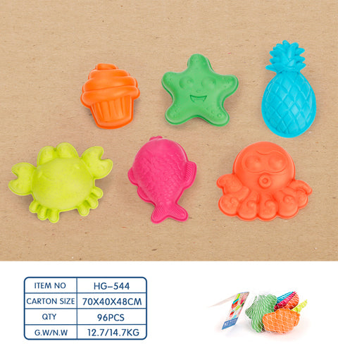 Beach toy sea animal 6pcs set  Roll Up