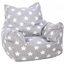 Bean Chair - Grey with Polka Dots