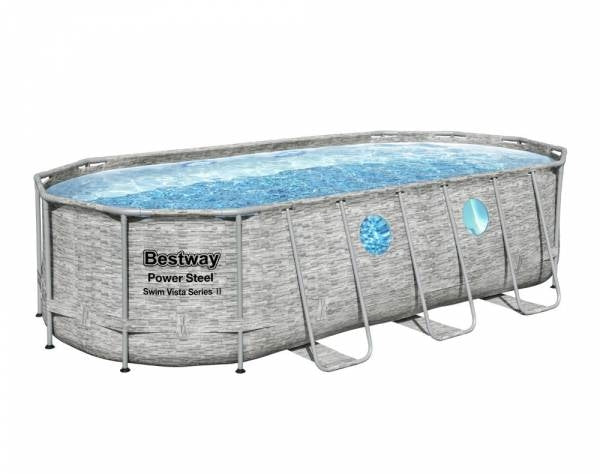 Bestway Power Steel Vista Oval Pool Set 5.49m x 2.74m x 1.22m