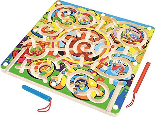 Cartoon animal magnetic pen maze