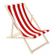 Delsit Sunbed for Children - Red White Stripes