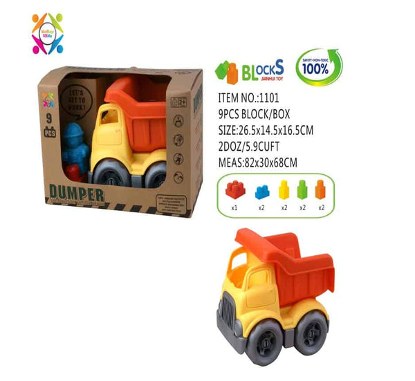 ECO FRIENDLY DUMPER BRICKS VEHICLE   Roll Up