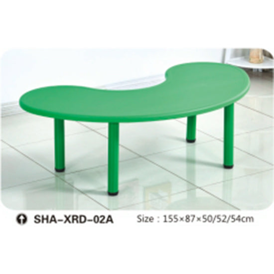 GOLD Indoor Kid's Big Twisted Plastic Table with 4 legs- Green