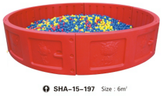 Gold indoor kids ball pit round shape-soft round pool