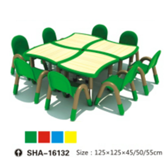 Gold Outdoor Kindergarten Table Chair Set