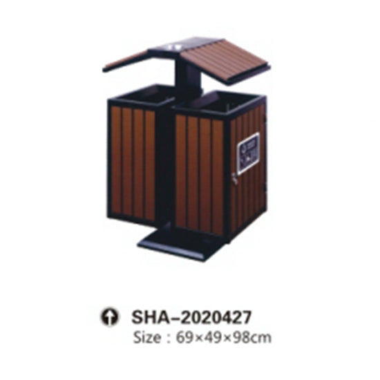 GOLD Standard Cabinate Double Wooden Trash Bin For Kids-Hut in Head 2