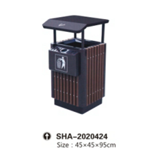 Standard Cabinate Single Wooden Trash Bin For Kids-Hut in Head 1