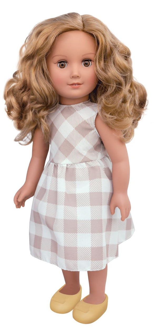 Hayati Girl Doll Siba Carreau Dress 18 Inch