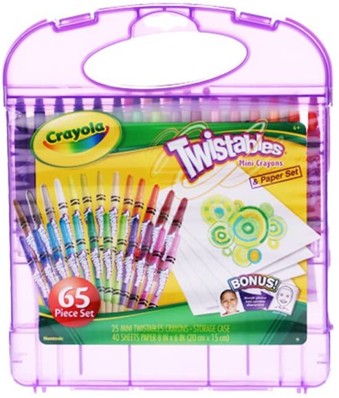 Mini Twistable Crayons & Paper, 65 Piece Set