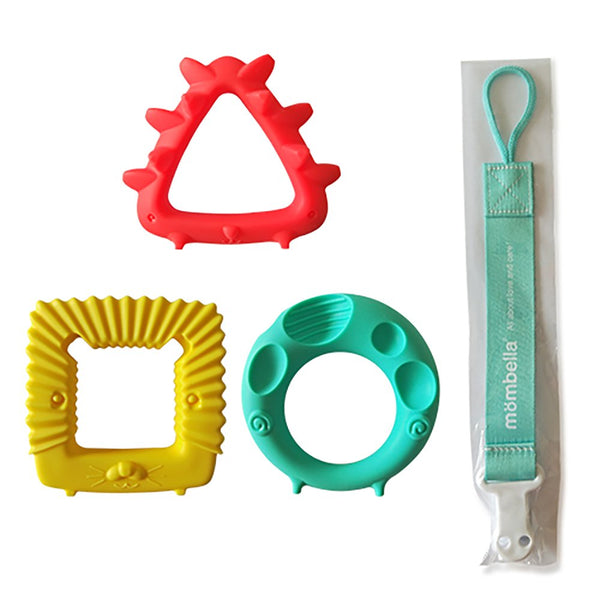 MOMBELLA EDUCATIONAL GEOMETRY ANIMAL TEETHERS(3PCS)