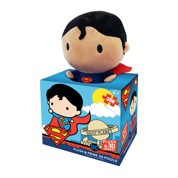 Prime 3D Puzzles - DC Comics - Superman 300 pcs Puzzle with Plush