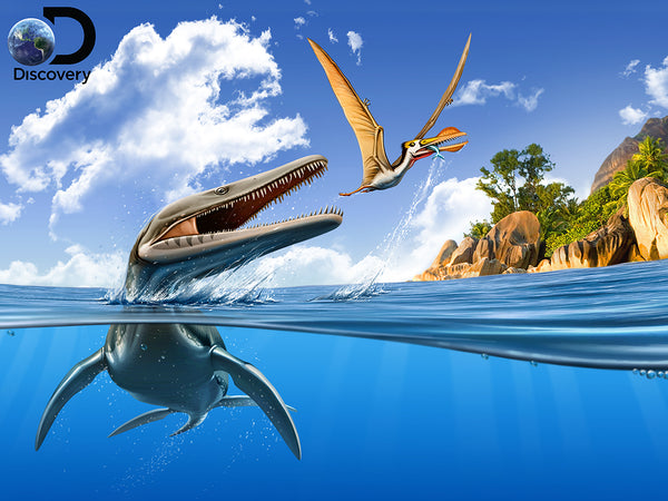 Prime 3D Puzzles - Discovery - Plesiopleurodon versus Ornithocheirus 500 pcs Puzzle