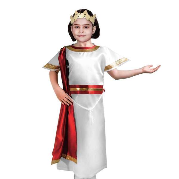 Roman Girl Costume with Maroon Belt