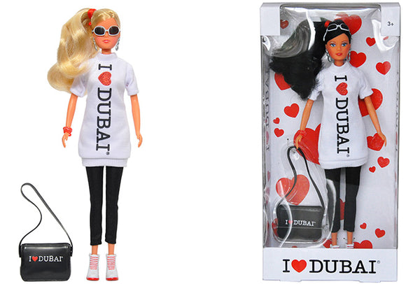 SIMBA - I LOVE DUBAI DOLL WITH BLACK SHOULDER BAG