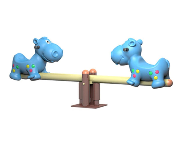 Two Seaters Outdoor Seesaw In Hippo Style