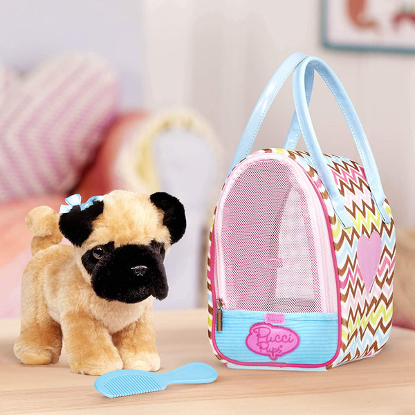 Zigzag Print Glam Bag W/Pug